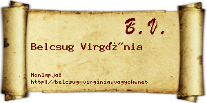 Belcsug Virgínia névjegykártya